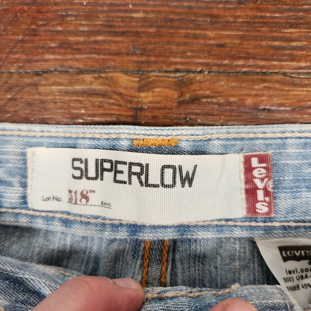 Levi's superlow 518 raw hem mini skirt 9 - Picture 3 of 5